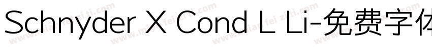 Schnyder X Cond L Li字体转换